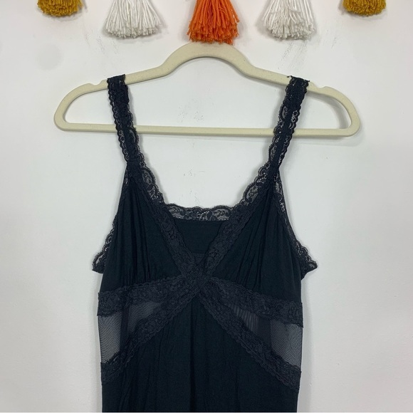 Adore Me Minerva Mesh Chemise Slip Black Size Large - Picture 3 of 8